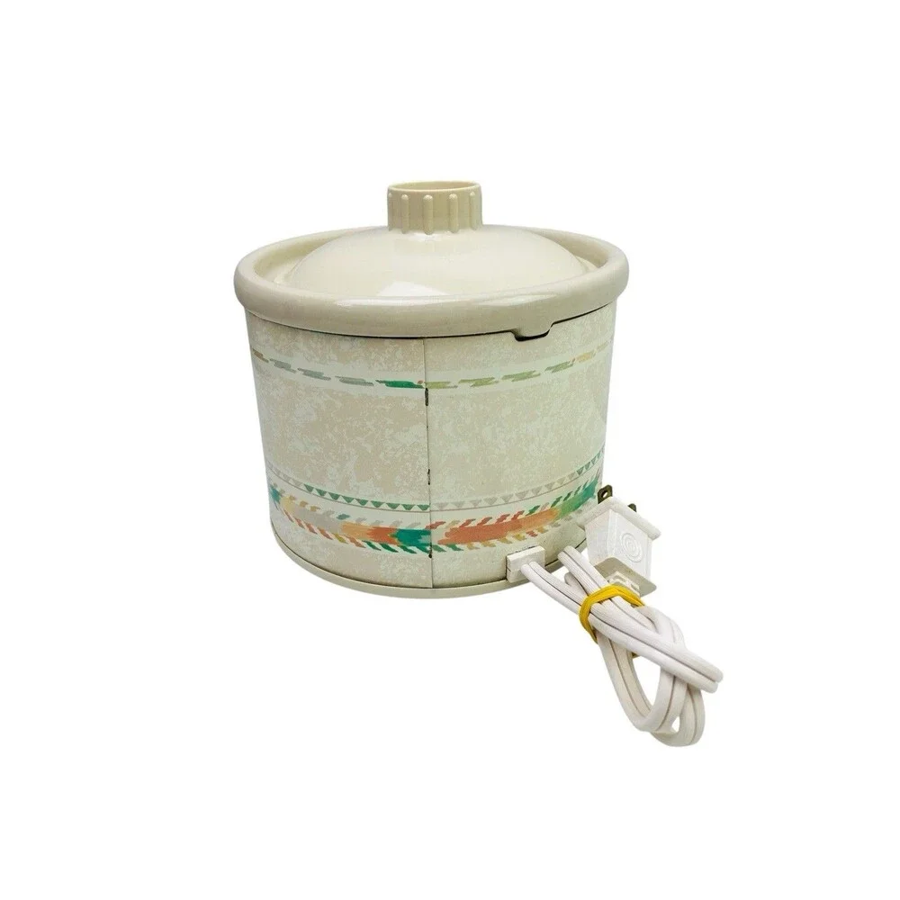 Rival Little Dipper Mini Crock Pot Model 3204 and Lid in Southwest Design